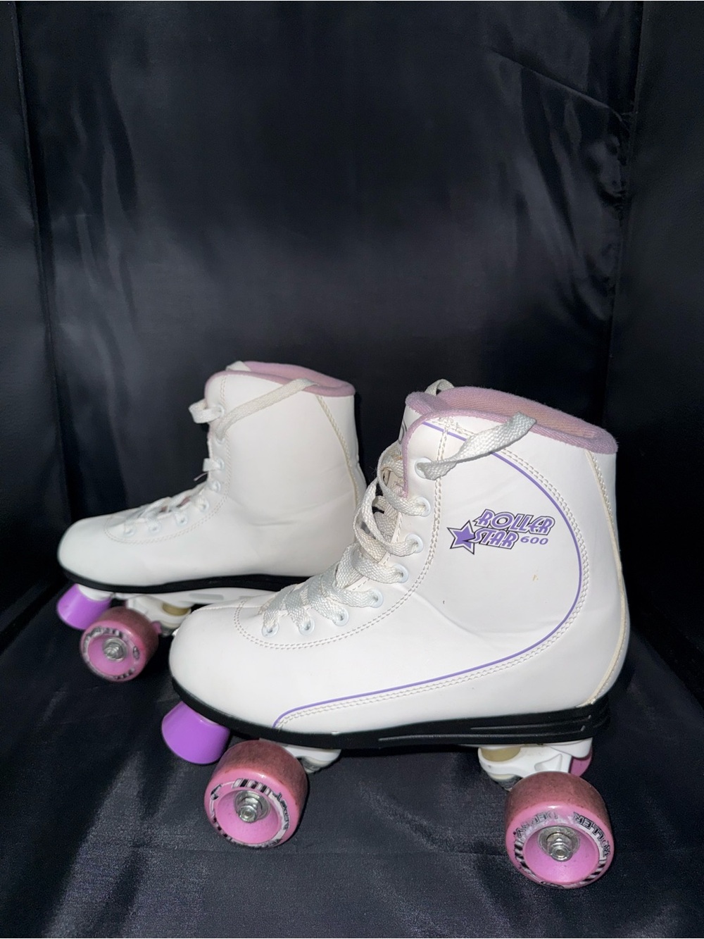 Roller Derby Roller Star 600 White and Purple Roller Skates